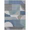 Homeroots 3' X 5' Gray Blue And Ivory Geometric Washable Indoor Outdoor Area Rug 616724 - alternate 6