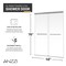 Anzzi 76in x 44-48in. Frameless Sliding Shower Door in Brushed Nickel , 3/8in 10mm Tempered Clear Glass SD-AZ21-01BN - alternate 10