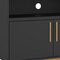 Homeroots Modern Black And Natural Two Door Console Cabinet 389027 - alternate 5