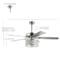 Jonathan Y Circe 52" 3-Light Transitional Glam Drum Shade LED Ceiling Fan With Remote, Chrome JYL9607A - alternate 8