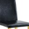 Homeroots Set of Four Black and Gold Faux Leather and Metal Dining Side Chairs, 4PK 719654 - alternate 4