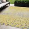 Homeroots 5' X 8' Yellow And Gold Abstract Washable Indoor Outdoor Area Rug 609469 - alternate 1