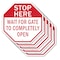 Signmission Stop Here Wait for Gate to Complete, 10 inch X 10 inch, Aluminum Metal Signs, 5PK OC-A-5Pack-10-136 - alternate 1