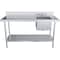 Amgood 60 in. x 24 in. Stainless Steel Work Table with Built-in Right Prep Sink and Faucet WTWTPS-2460-R-F-Z - alternate 6