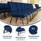 Flash Furniture 18.5"W Church Chair in Navy Blue Fabric, 4PK 4-XU-CH-60096-NVY-BAS-GG - alternate 7