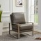 Leisuremod Jefferson Leather Modern Design Accent Armchair with Elegant Silver Frame, Grey JAS29GR-L - alternate 6