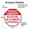 Signmission Private Property No Sitting or Clim, 10 Inch X 10 Inch, Vinyl Decal OC-D-10-154 - alternate 3