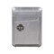 Homeroots 18in Silver Aluminum Standard Accent Cabinet With One Shelf 489016 - alternate 4