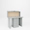 Pucel Center Drawer Work Station, 48 in W x 34 in H x 30 in D, Pegboard Back, Gray EWS-3048-S - alternate 1