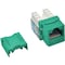 Eaton Tripp Lite Series Cat6/Cat5e 110 Style Punch Down Keystone Jack - Green, TAA N238-001-GN - alternate 1