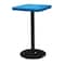 Leisure Craft 24" Square Perforated Pedestal Table, Portable, 40"H, Blue SQ24TAB40-BLUE - alternate 1