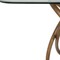 Homeroots 94" Clear And Natural Glass And Solid Wood Pedestal Base Dining Table 283020 - alternate 4