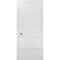 Sartodoors Sliding French Pocket Door with, Planum 0020 White Silk, Kit Trims Rail Hardware, Solid Wood Interi PLANUM0020PD-WS-36 - alternate 1