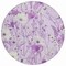 Homeroots 8' Lavender And Lilac Round Floral Washable Indoor Outdoor Area Rug 611152 - alternate 6