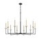 Z-Lite Gaultier Matte Black+Modern Gold 10 Light Chandelier 6100-10MB - alternate 4