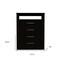 Homeroots 31" Black Four Drawer Dresser With Open Shelf 544013 - alternate 6