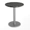 Flash Furniture Commercial All-Weather 24" Black Faux Marble HPL Tabletop with Silver RD Base ST-RD24-BKMAR-TR18S-GG - alternate 1