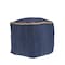Homeroots 18" Indigo Cotton And Jute Cube Pouf Ottoman 551553 - alternate 5