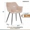 Leisuremod Markley Modern Leather Dining Arm Chair in Taupe, 2PK EC26TP2 - alternate 6