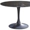 Homeroots 47" Black Rounded Ceramic And Metal Pedestal Base Dining Table 488516 - alternate 3