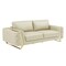 Homeroots 90" Beige Italian Leather Solid Wood Sofa 720455 - alternate 5