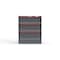 Strong Hold 3 drawer cabinet - (1x 8ft, 1x 9ft, 1x 10ft) - Red accents - Electronic Lock S3036-PPRAS-0306DS - alternate 1