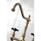 Kingston Brass Bridge Kitchen Faucet with Brass Sprayer, Antique Brass KS1273PKXBS - alternate 5