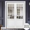 Sartodoors Solid French Double Doors, Felicia 3599 White Silk with Clear Glass, Wood Solid Panel Frame Trims FELICIA3599DD-WS-6084 - alternate 5