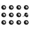 Homeroots Set of Twelve Black Ceramic Drawer Pull Knobs, 12PK 358122 - alternate 7