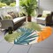 World Rug Gallery Amalfi Contemporary Tropical Floral Indoor/Outdoor Area Rug 8 ft Round Multi 8013MULTI8RND - alternate 1