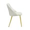 Homeroots Set of Two White and Gold Upholstered Faux Leather And Metal Dining Side Chairs, 2PK 573327 - alternate 8