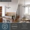 Vaxcel Bellwood 5-Light Black Chandelier, Glass Shade, Pendant Fixture for Dining Room H0311 - alternate 7