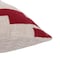 Homeroots 20" Red and Ivory Geometric Cotton Blend Throw Pillow With Embroidery 549410 - alternate 3