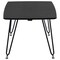Leisuremod Elmwood Modern Wood Top Coffee Table with Iron Base, Black ET47BL - alternate 6