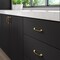 Richelieu 3 3/4-inch (96 mm) Center to Center Champagne Bronze Contemporary Cabinet Pull BP735096CHBRZ - alternate 7