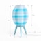 Jonathan Y Wavy 16.5" Modern Contemporary Plant-Based PLA 3D Printed Dimmable LED Table Lamp, Blue/White USA1000D - alternate 9