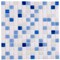 Apollo Tile Mingles 12in x 12in Glossy White and Light Blue Glass Mosaic Wall and Floor Tile 20 sqft/case, 20PK APLNAVYMIX1A - alternate 1