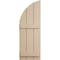 Ekena Millwork Rough Cedar 3 Board Joined Board-n-Batten w/Quarter Round Arch Top Faux Wood Shutters, 16.5"W x 64"H SHUBJQ16X64RCPR - alternate 7