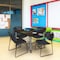 Regency Square Kee Adjustable Classroom Table W/ 4 Zeng Stack Chairs, 42 in W, 30 in L, Neo Walnut TB4242NWAPGY44BK - alternate 7