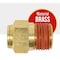 Mytee Products DOT Male Connector Brass Push-Lock Air Brake Fitting 1/2 in Tube OD x 1/2 in NPT (Set of 5pcs) MP-ABF-ST1212 - alternate 5