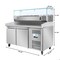 Koolmore 59 in. Two-Door Refrigerated Granite Top Pizza Prep Station with Refrigerated Condiment Pan Holder KM-RPCPS-2D59-GRT - alternate 4