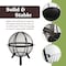 Pure Garden Outdoor Fire Pit Sphere 30 in Flaming Ball Fire Pit w/ Grill for Barbequing Firepit 50-LG1479 - alternate 5