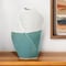 Homeroots 12" Green and Ivory Ombre Wavy Ceramic Table Vase 530285 - alternate 6