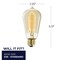 Bulbrite 40 Watt Dimmable Antique ST18 Nostalgic Hairpin Incandescent Light Bulbs with E26 Base, 4 PK 861376 - alternate 6