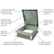 Linhdor , Galvannealed Steel, 12 in Curb, Insulated Lid, Flush Mount, Interior Lock, Gray Roof Hatch - alternate 2