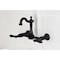 Kingston Brass Two-Handle Wall Mount Bridge Kitchen Faucet, Matte Black KS2440AL - alternate 4