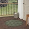 Homeroots 4' Dark Green And Light Green Round Geometric Indoor Outdoor Area Rug 573905 - alternate 7