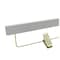 Nahanco 14in High Gloss White Wooden SlimLine Pant/Skirt Hanger w/ Padded Clips and Gold Hardware, 50PK SL70514RC50GH - alternate 2