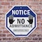 Signmission Notice No Admittance Employees Only, 6 inch X 6 inch, Plastic Sign, 2PK OC-P-2PACK-6-52 - alternate 5