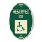 Signmission Graphic Handicapped Reserved Green & Tan, 12 Inch X 18 Inch Designer, Heavy Gauge Aluminum A-OV-G-1218-9837 - alternate 1